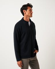 Black Travis Mathew Performance Waffle Quarter Zip