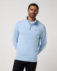 Heather Powder Blue Travis Mathew Cloud Quarter Zip 2.0
