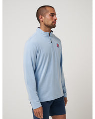 Heather Blue Travis Mathew Chicago Cubs Time To Tailgate Quarter Zip