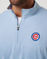 Heather Blue Travis Mathew Chicago Cubs Time To Tailgate Quarter Zip