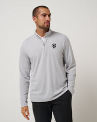 Heather Grey Travis Mathew San Francisco Giants Time To Tailgate Quarter Zip