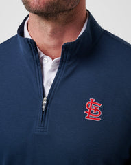 Navy Travis Mathew St Louis Cardinals Time To Tailgate Quarter Zip