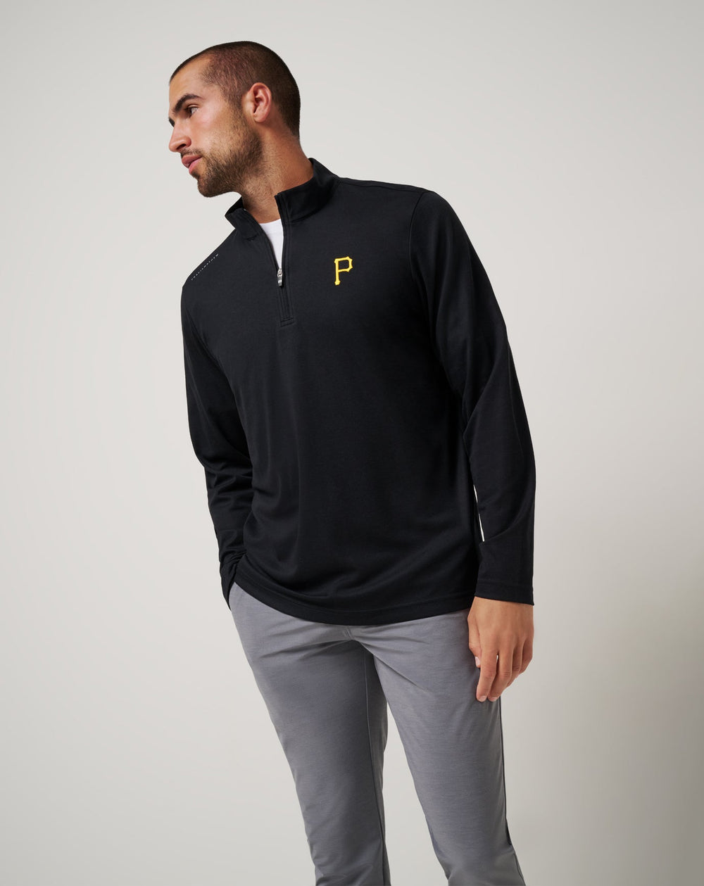 Black Travis Mathew Pittsburgh Pirates Time To Tailgate Quarter Zip