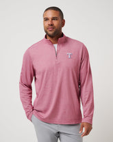 Heather Red Travis Mathew Texas Rangers Time To Tailgate Quarter Zip