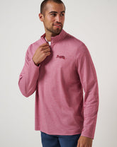 Heather Red Travis Mathew Atlanta Braves Time To Tailgate Quarter Zip