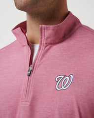 Heather Red Travis Mathew Washington Nationals Time To Tailgate Quarter Zip
