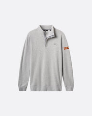 Heather Light Grey Travis Mathew USC Cloud Quarter Zip 2.0