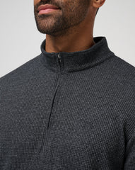 Heather Dark Grey Travis Mathew Last Sunset Quarter Zip
