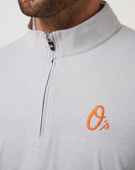 Heather Grey Travis Mathew Baltimore Orioles Time To Tailgate Quarter Zip