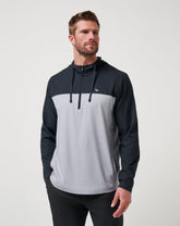 Heather Light Grey Travis Mathew Coin Toss Quarter Zip Hoodie
