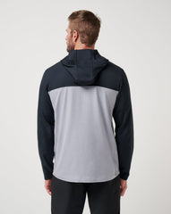 Heather Light Grey Travis Mathew Coin Toss Quarter Zip Hoodie