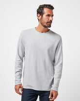 Heather Light Grey Travis Mathew Cloud Waffle Crew
