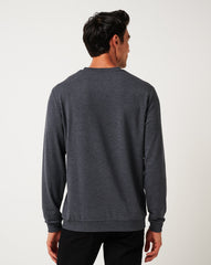 Heather Dark Grey Travis Mathew Amenities V-Neck Crew