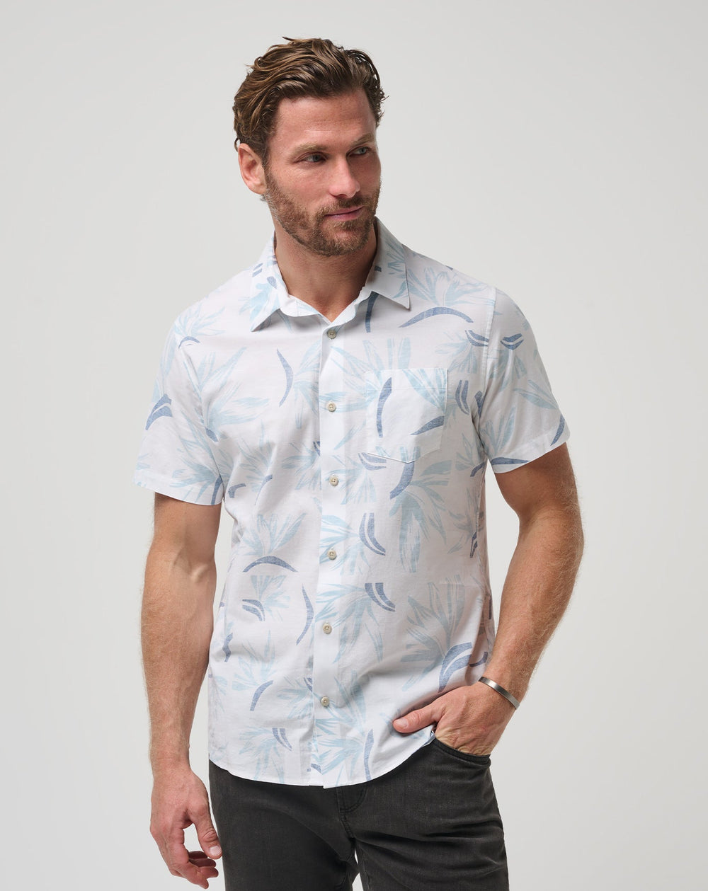 White/Quiet Harbor Travis Mathew The Thick Of It Button-Up