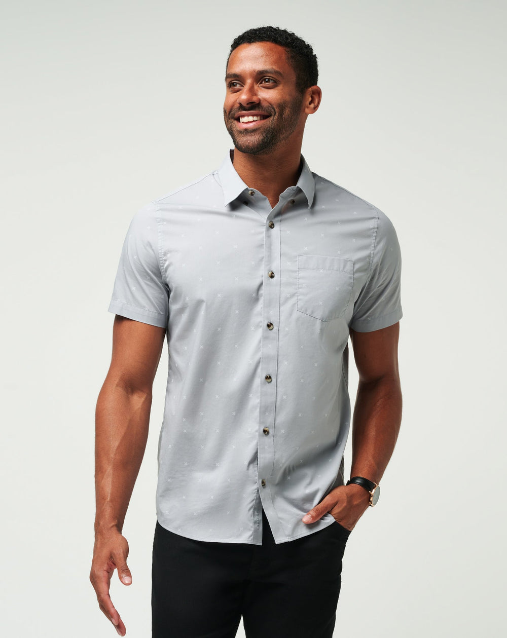 Heather Sleet Travis Mathew Across The Pond Button-Up