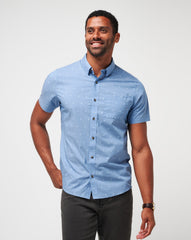 Heather Quiet Harbor Travis Mathew Wind It In Button-Up