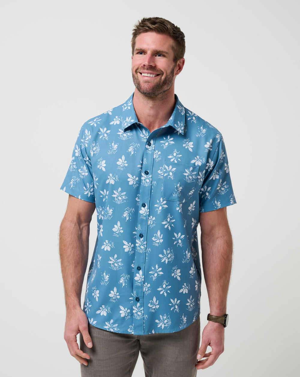 Captains Blue Travis Mathew Techwoven Seamate Button-Up
