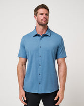 Copen Blue Travis Mathew The Heater Button-Up
