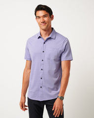Heather Violet Storm Travis Mathew Knit Trip To The City Button-Up