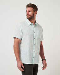 Eggshell Blue Travis Mathew Double Room Button-Up