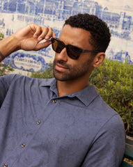 Mood Indigo/Vintage Indigo Travis Mathew Knit Featherweight Tides Button-Up
