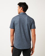Mood Indigo/Vintage Indigo Travis Mathew Knit Featherweight Tides Button-Up