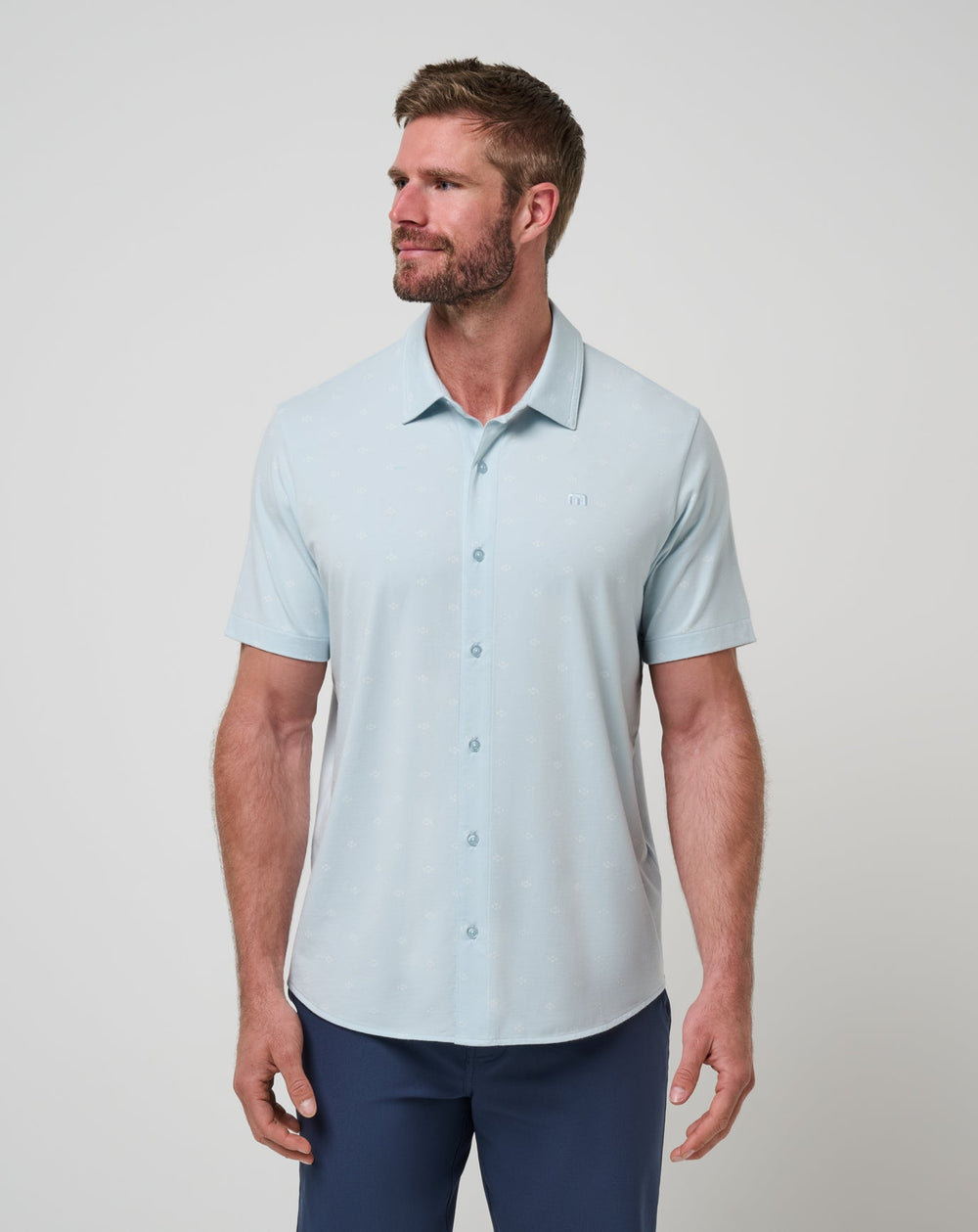 Azzurro Travis Mathew Shore Of It Button-Up