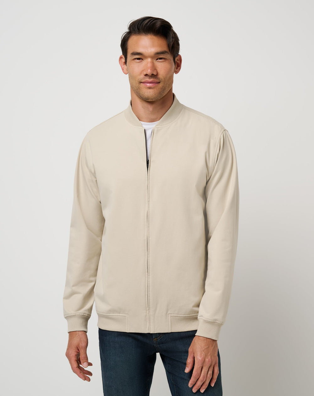 Italian Sand Travis Mathew Stretchknit Bomber Jacket