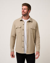 Weathered Teak Travis Mathew Peak Fleece Shirt Jacket