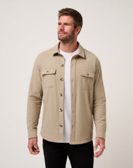 Weathered Teak Travis Mathew Peak Fleece Shirt Jacket