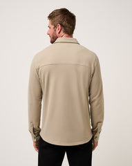 Weathered Teak Travis Mathew Peak Fleece Shirt Jacket
