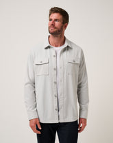 Heather Light Grey Travis Mathew Wanna Bet Shirt Jacket