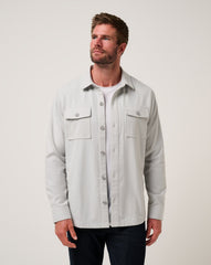 Heather Light Grey Travis Mathew Wanna Bet Shirt Jacket