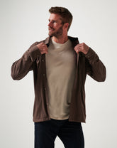 Chocolate Travis Mathew Cloud Shirt Jacket