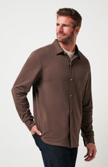 Chocolate Travis Mathew Cloud Shirt Jacket