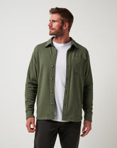 Dark Olive Travis Mathew Cloud Shirt Jacket