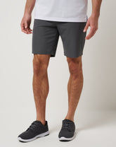 Grey Pinstripe Travis Mathew Travel Year Short 9In