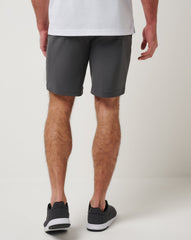 Grey Pinstripe Travis Mathew Travel Year Short 9In