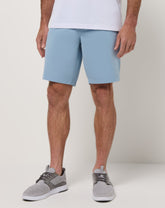 Ash Blue Travis Mathew Tech Knit Short 9In