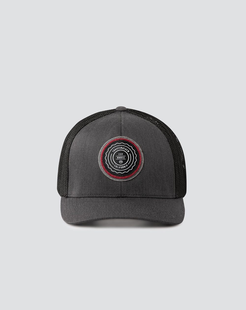 Heather Grey Pinstripe Travis Mathew The Patch Snapback Hat
