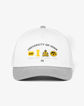 White Travis Mathew Iowa Defensive Line Snapback Hat