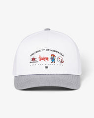 White Travis Mathew Nebraska Defensive Line Snapback Hat