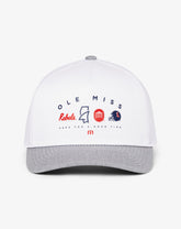White Travis Mathew Mississippi Defensive Line Snapback Hat
