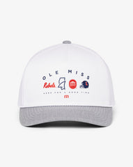 White Travis Mathew Mississippi Defensive Line Snapback Hat