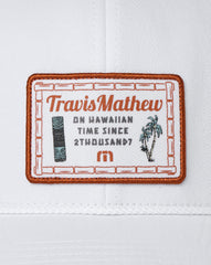 White Travis Mathew Haupaia Pie Snapback Hat