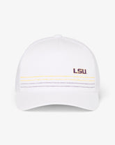 White Travis Mathew LSU Drum Major Snapback Hat