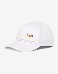 White Travis Mathew LSU Drum Major Snapback Hat
