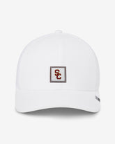White Travis Mathew USC Leather Patch Snapback Hat