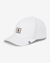 White Travis Mathew USC Leather Patch Snapback Hat