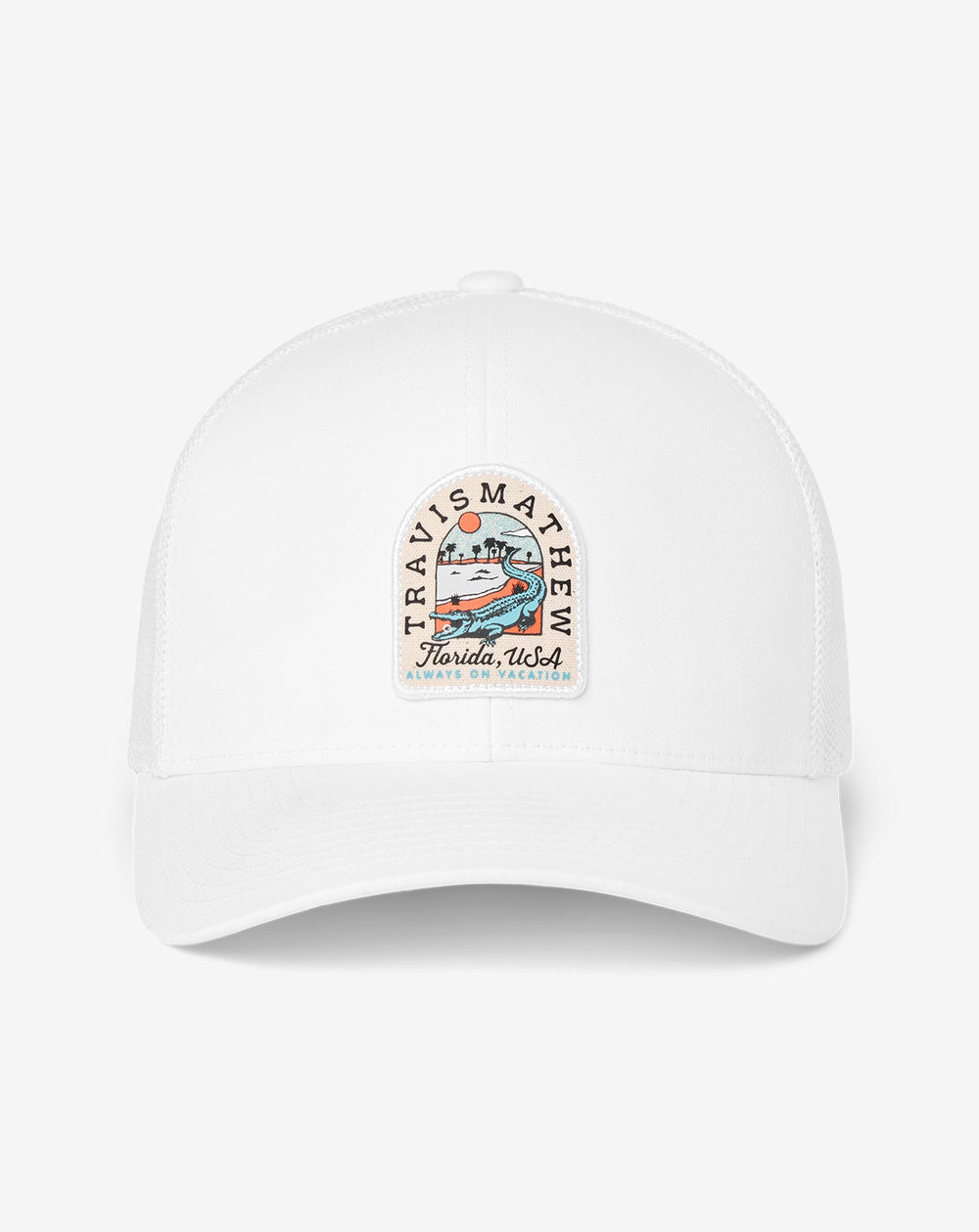 White Travis Mathew Gator Glade Snapback Hat